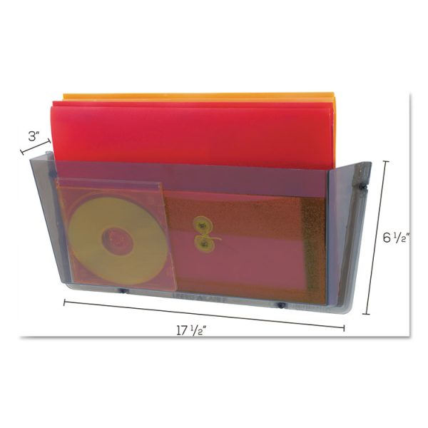 Unbreakable DocuPocket Wall File, Legal Size, 17.5" x 3" x 6.5", Smoke - Image 3