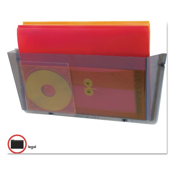 Unbreakable DocuPocket Wall File, Legal Size, 17.5" x 3" x 6.5", Smoke - Image 4