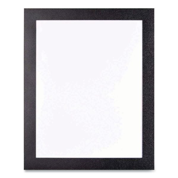 Self Adhesive Sign Holders, 8.5 x 11 Insert, Clear with Black Border, 2/Pack