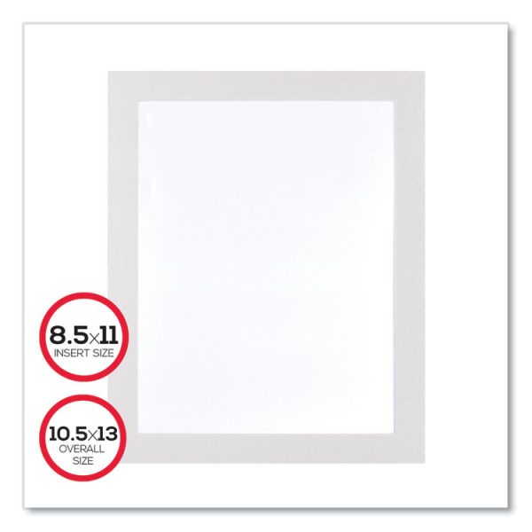Self Adhesive Sign Holders, 8.5 x 11 Insert, Clear with White Border, 2/Pack - Image 5