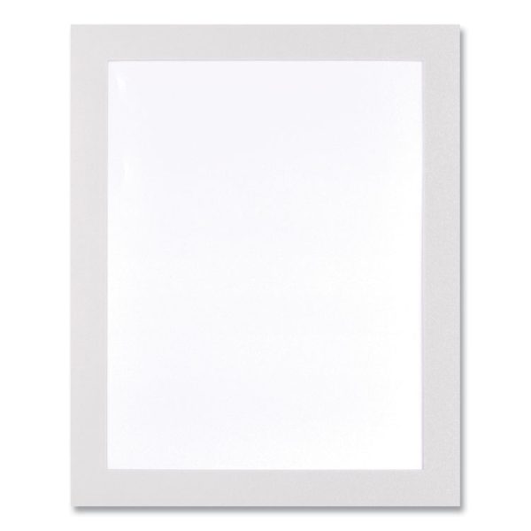 Self Adhesive Sign Holders, 11 x 17, Clear with White Border, 2/Pack