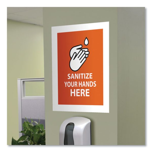 Self Adhesive Sign Holders, 11 x 17, Clear with White Border, 2/Pack - Image 4