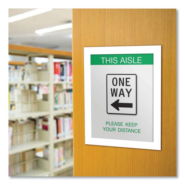 Self Adhesive Sign Holders, 11 x 17, Clear with White Border, 2/Pack - Image 5