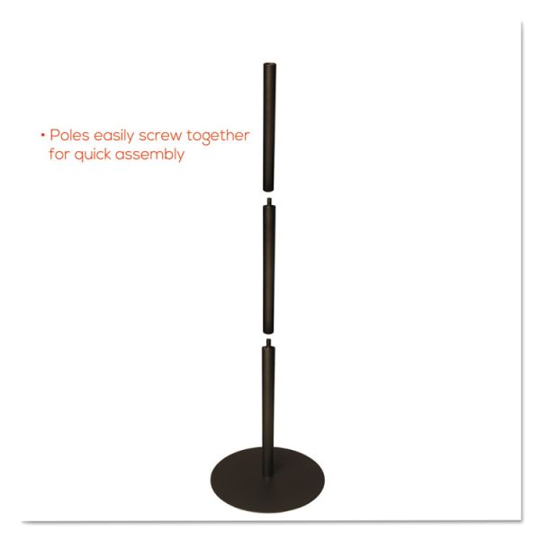 Double-Sided Magnetic Sign Display, 8.5 x 11 Insert, 56" Tall, Clear/Black - Image 8