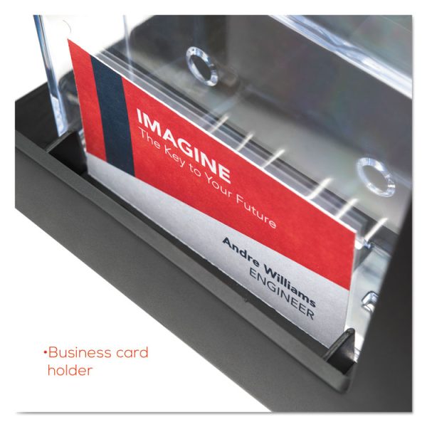 3-Tier Literature Holder, Leaflet Size, 6.75w X 6.94d X 13.31h, Black - Image 8
