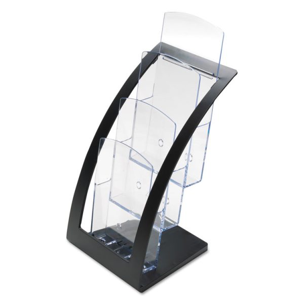 3-Tier Literature Holder, Leaflet Size, 6.75w X 6.94d X 13.31h, Black - Image 5