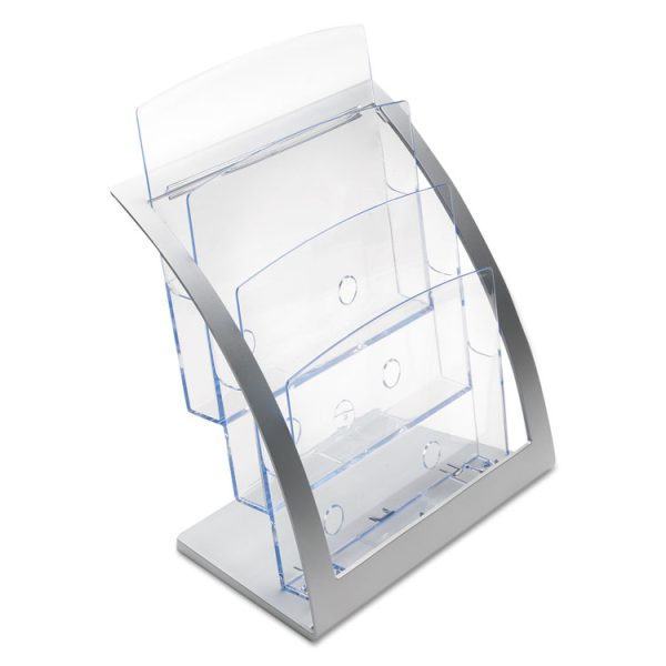 3-Tier Literature Holder, Leaflet Size, 11.25w X 6.94d X 13.31h, Silver - Image 6