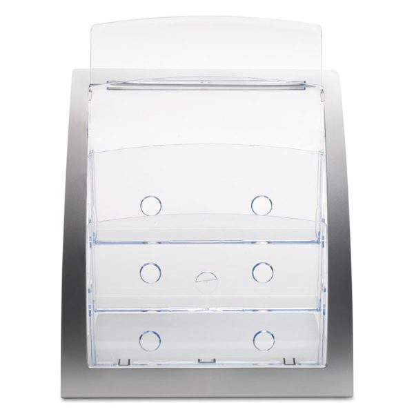 3-Tier Literature Holder, Leaflet Size, 11.25w X 6.94d X 13.31h, Silver - Image 7