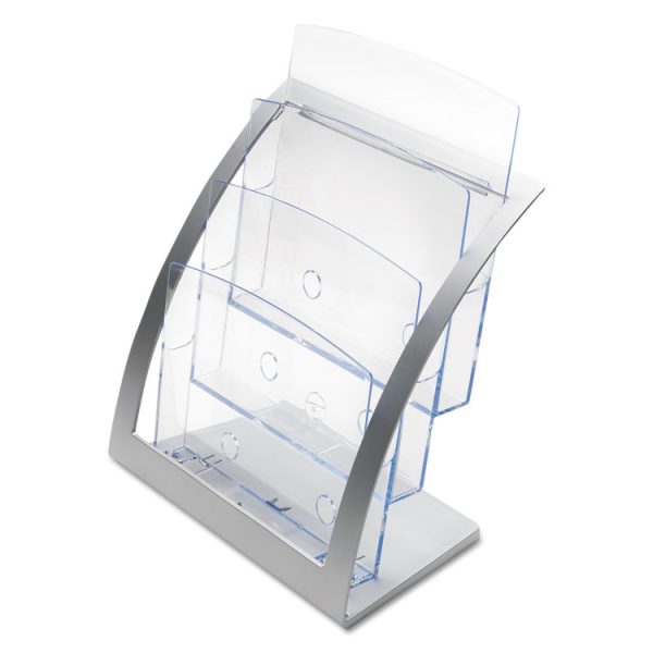 3-Tier Literature Holder, Leaflet Size, 11.25w X 6.94d X 13.31h, Silver - Image 5