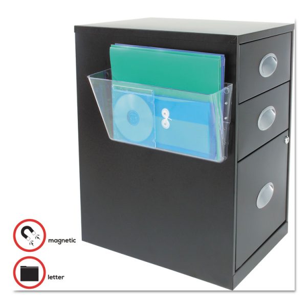 Magnetic DocuPocket Wall File, Letter Size, 13" x 4" x 7", Clear - Image 3