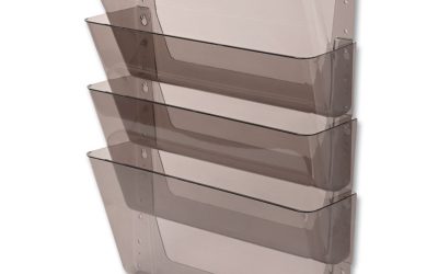DocuPocket Stackable Four-Pocket Wall File, 4 Sections, Letter Size, 13″ x 4″, Smoke, Ships in 4-6 Business Days