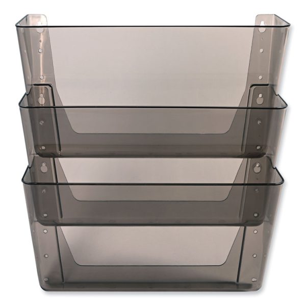 DocuPocket Three-Pocket File Partition Set, 3 Sections, Letter Size, 13" x 7" x 20", Smoke, 3/Set - Image 5