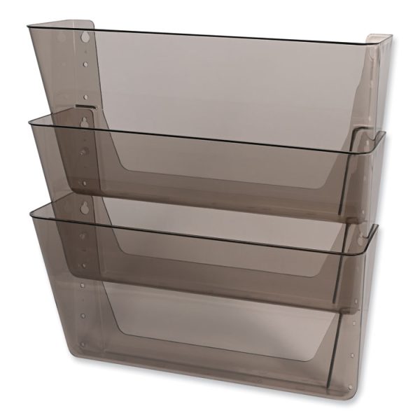DocuPocket Three-Pocket File Partition Set, 3 Sections, Letter Size, 13" x 7" x 20", Smoke, 3/Set - Image 10