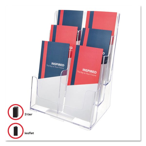 6-Compartment DocuHolder, Leaflet Size, 9.63w x 6.25d x 12.63h, Clear, Ships in 4-6 Business Days - Image 2
