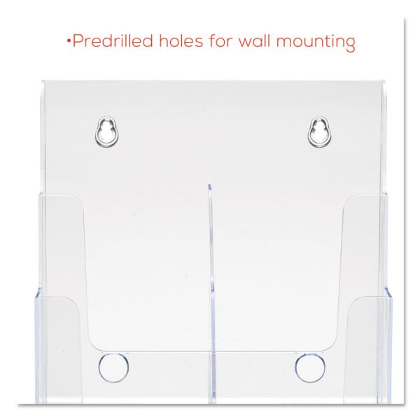 6-Compartment DocuHolder, Leaflet Size, 9.63w x 6.25d x 12.63h, Clear, Ships in 4-6 Business Days - Image 8