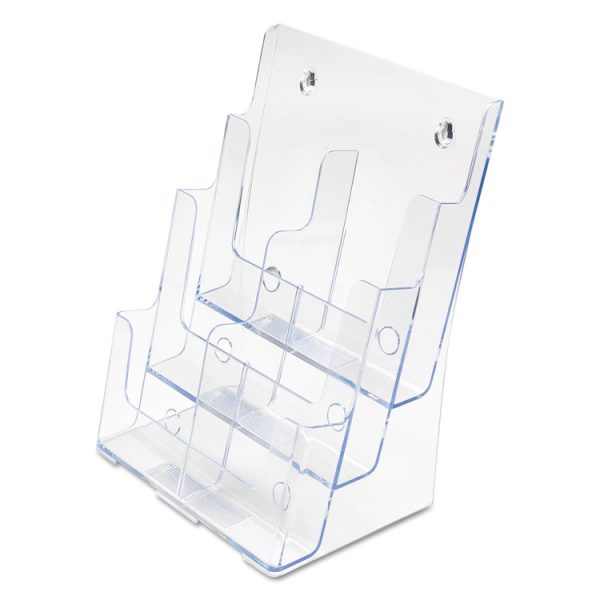 6-Compartment DocuHolder, Leaflet Size, 9.63w x 6.25d x 12.63h, Clear, Ships in 4-6 Business Days - Image 5