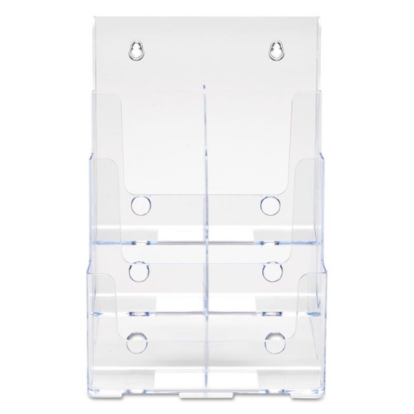 6-Compartment DocuHolder, Leaflet Size, 9.63w x 6.25d x 12.63h, Clear, Ships in 4-6 Business Days - Image 7