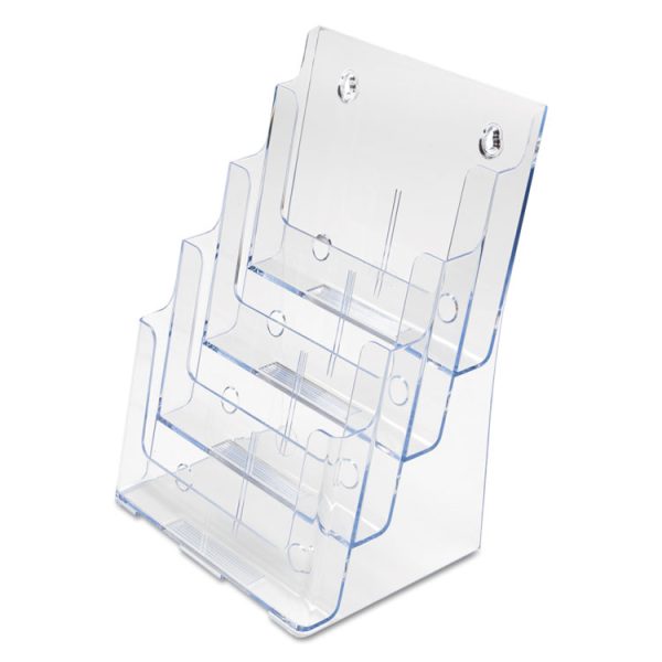 4-Compartment DocuHolder, Magazine Size, 9.38w x 7d x 13.63h, Clear, Ships in 4-6 Business Days - Image 5