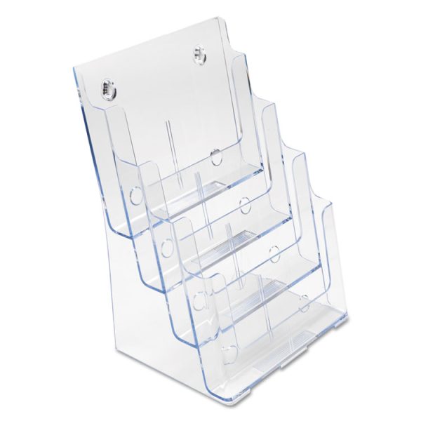 4-Compartment DocuHolder, Magazine Size, 9.38w x 7d x 13.63h, Clear, Ships in 4-6 Business Days - Image 6