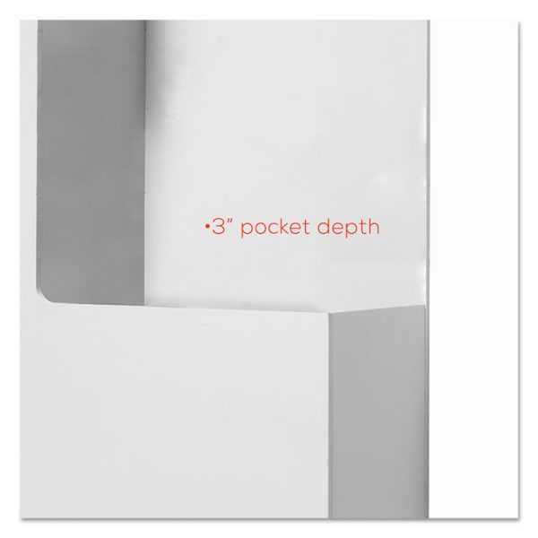 Suggestion Box Literature Holder with Locking Top, 13.75 x 3.63 x 13.94, Plastic, White, Ships in 4-6 Business Days - Image 6