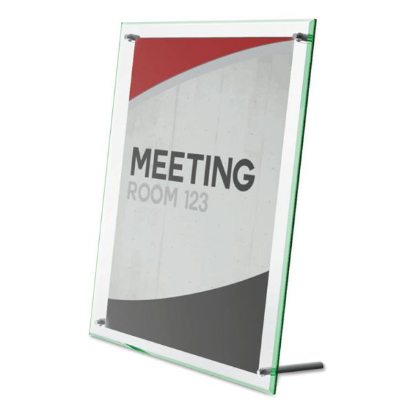 Superior Image Beveled Edge Sign Holder, Letter Insert, Clear/green-Tinted Edges - Image 2