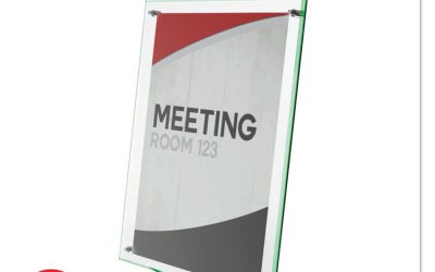 Superior Image Beveled Edge Sign Holder, Letter Insert, Clear/green-Tinted Edges