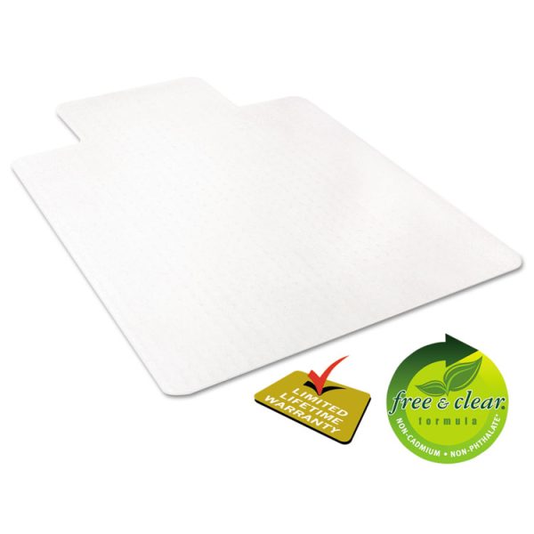 Economat Occasional Use Chair Mat, Low Pile Carpet, Flat, 36 X 48, Lipped, Clear - Image 5