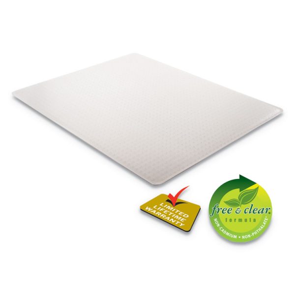Economat Occasional Use Chair Mat For Low Pile Carpet, 45 X 53, Rectangular, Clear - Image 6