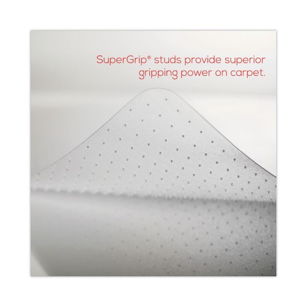 Duramat Moderate Use Chair Mat, Low Pile Carpet, Flat, 45 X 53, Rectangle, Clear - Image 3