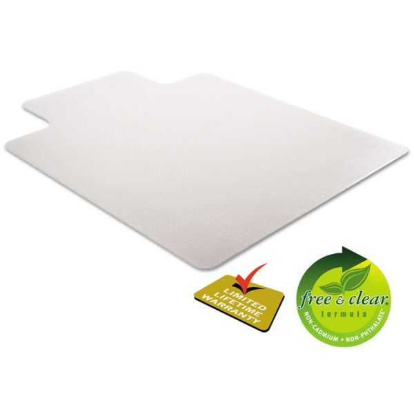 Duramat Moderate Use Chair Mat For Low Pile Carpet, 46 X 60, Wide Lipped, Clear - Image 5