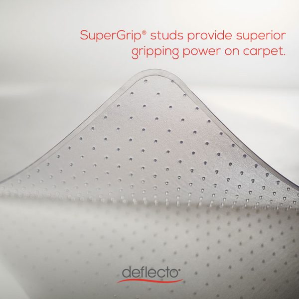 Duramat Moderate Use Chair Mat For Low Pile Carpet, 46 X 60, Wide Lipped, Clear - Image 2