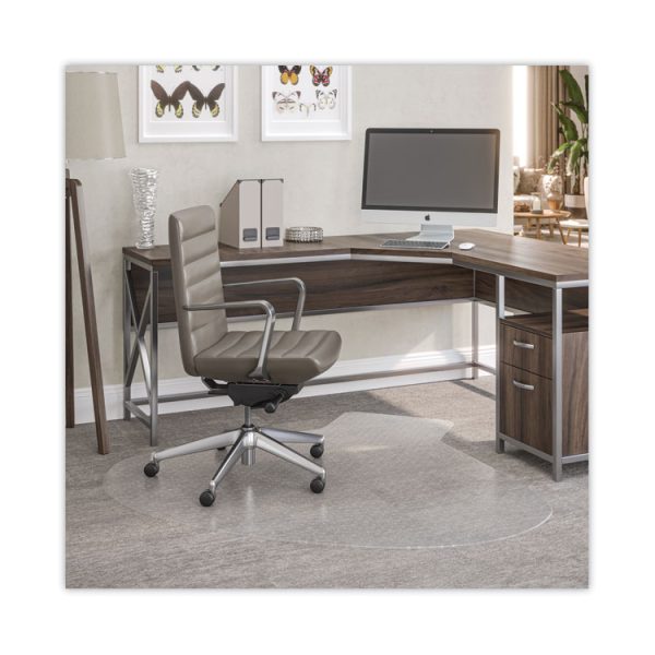 Supermat Frequent Use Chair Mat, Medium Pile Carpet, 60 X 66, L-Shape, Clear