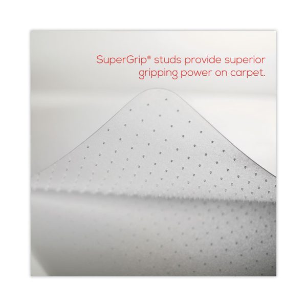 Supermat Frequent Use Chair Mat, Med Pile Carpet, Roll, 45 X 53, Rectangular, Clear - Image 3