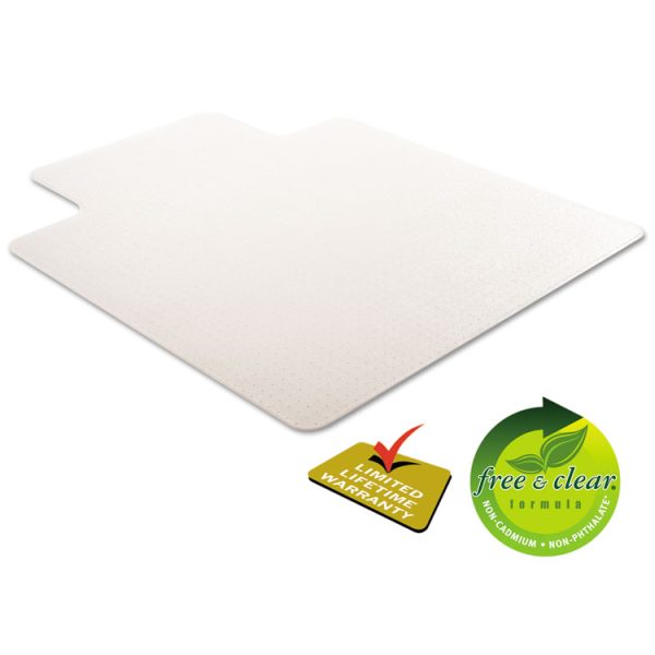 Rollamat Frequent Use Chair Mat, Med Pile Carpet, Flat, 45 X 53, Wide Lipped, Clear - Image 5