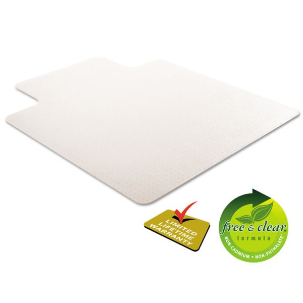 Execumat All Day Use Chair Mat For High Pile Carpet, 45 X 53, Wide Lipped, Clear - Image 5