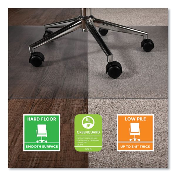 SuperGrip Chair Mat, Rectangular, 48 x 36, Clear, Ships Rolled - Image 5