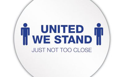Personal Spacing Discs, United We Stand, 20″ Dia, White/blue, 50/carton