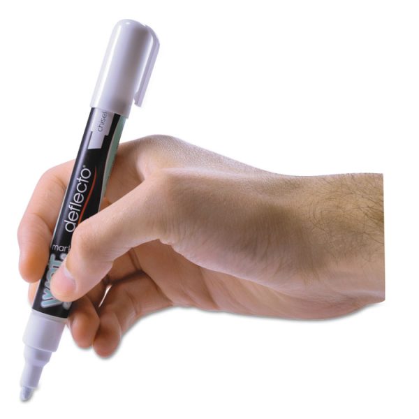 Wet Erase Markers, Medium Chisel Tip, White, 4/pack - Image 9