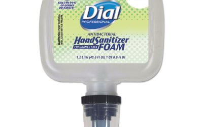 Antibacterial Foam Hand Sanitizer, 1.2 L Refill, Fragrance-Free, 3/carton