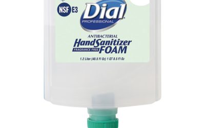 Antibacterial Foaming Hand Sanitizer Refill For Dial 1700 Dispenser, 1.2 L Refill, Fragrance-Free, 3/carton