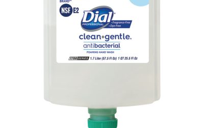 Clean+gentle Antibacterial Foaming Hand Wash Refill For Dial 1700 Dispenser, Fragrance Free, 1.7 L, 3/carton