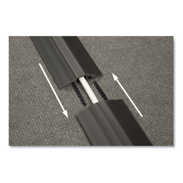 Medium-Duty Floor Cable Cover, 2.63" Wide X 30 Ft Long, Black - Image 2