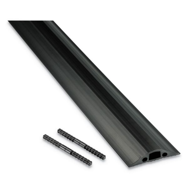 Medium-Duty Floor Cable Cover, 2.63" Wide X 30 Ft Long, Black