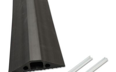 Medium-Duty Floor Cable Cover, 2.75 X 0.5 X 6 Ft, Black