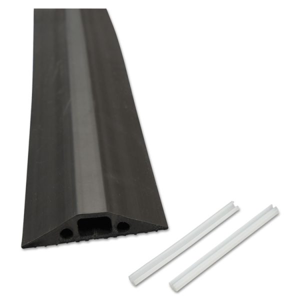 Medium-Duty Floor Cable Cover, 2.75 X 0.5 X 6 Ft, Black