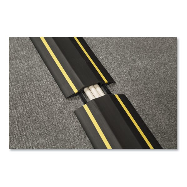 Medium-Duty Floor Cable Cover, 3.25" Wide X 30 Ft Long, Black - Image 2