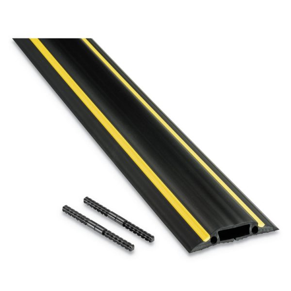 Medium-Duty Floor Cable Cover, 3.25" Wide X 30 Ft Long, Black