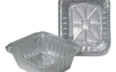 Aluminum Closeable Containers, 1 Lb Oblong, 5.75 X 4.88 X 1.81, Silver, 1,000/carton