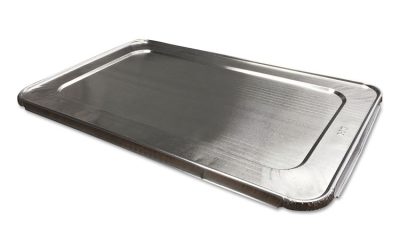 Aluminum Steam Table Lids, Fits Full-Size Pan, 12.88 x 20.81 x 0.63, 50/Carton