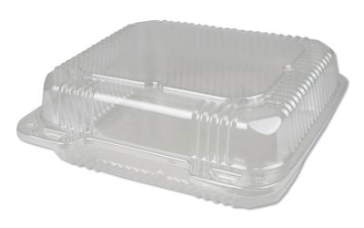 Plastic Clear Hinged Containers, 50 Oz, 8.88 X 8 X 3, Clear, 250/carton